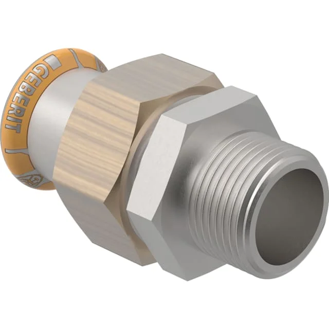 Geberit Mapress Therm union, muffe/nippel, 18 mm x 1/2" | 1387428