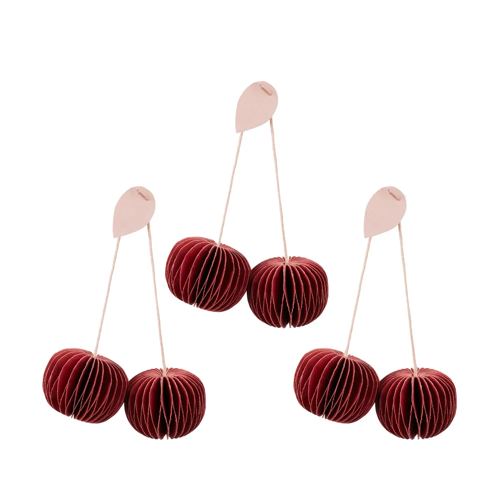 Cherry hengende dekorasjon 3 deler v:9641382 Cherry hengende dekorasjon 3 deler v:9641382