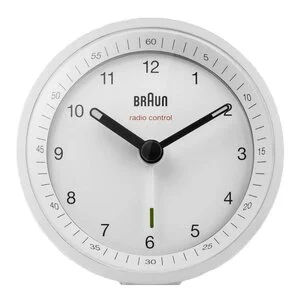 Vekkerklokke analog DCF 8 cm hvit v:4293514 Vekkerklokke analog DCF 8 cm hvit v:4293514