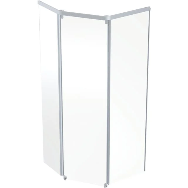 Contura Shower Showerama frontpanel, skyvedør, 90×90 cm, klart glass, aluminiumsprofil | 558.012.00.1