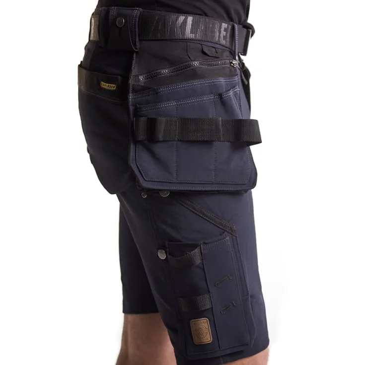 Blåkläder Workwear X1900 håndverksshorts med 4-veis stretch, marineblå/sort, str. C50 | 1988-1644-8699_C50