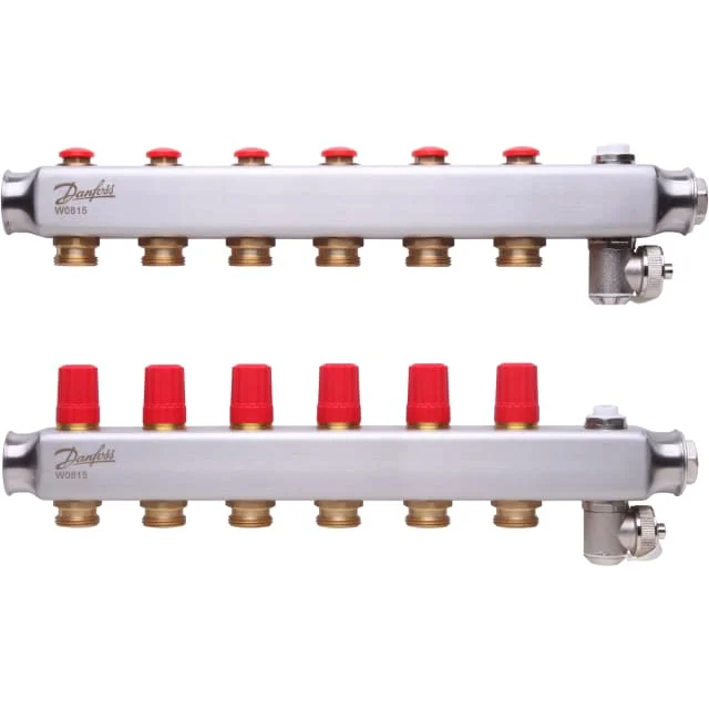 Danfoss SSM 1" gulvvarme fordelerrør, 6 kretser | 088U0806 Danfoss SSM 1" gulvvarme fordelerrør, 6 kretser | 088U0806