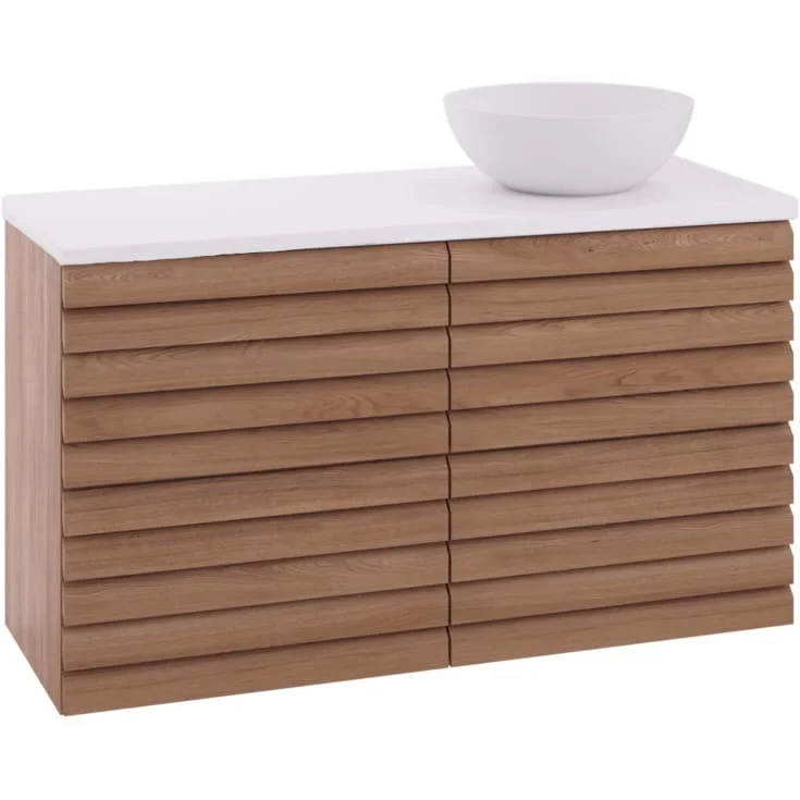 Linn Bad Selma servantskap, 2 skuffer, høyre, 120x45,7x66,8 cm, eikestav | 160522STH