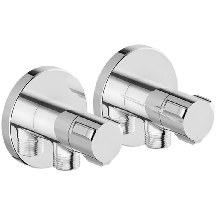 Damixa stopventil, 1/2 x 3/8" nippel, 2 stk., krom | 4874200 Damixa stopventil, 1/2 x 3/8" nippel, 2 stk., krom | 4874200