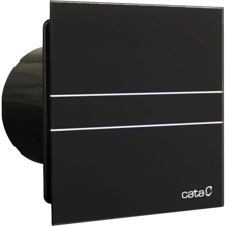 Cata E-100 GTH baderomsvifte, fuktstyring, timer, Ø100 mm, sort | 4278508034 Cata E-100 GTH baderomsvifte, fuktstyring, timer, Ø100 mm, sort | 4278508034