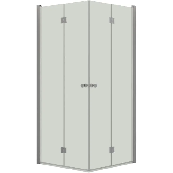 Dansani Match dusjhjørne, modell B+B, 69x99 cm, klart glass, satin profil | MODEL4-70X100-KLART