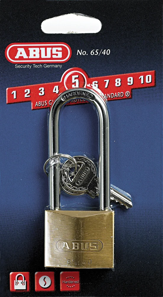 Hengelås 65/40 HB63 messing v:2233926 Hengelås 65/40 HB63 messing v:2233926