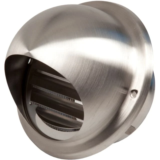 Fresh ventilationshette, Ø125 mm, børstet rustfritt stål | 451082