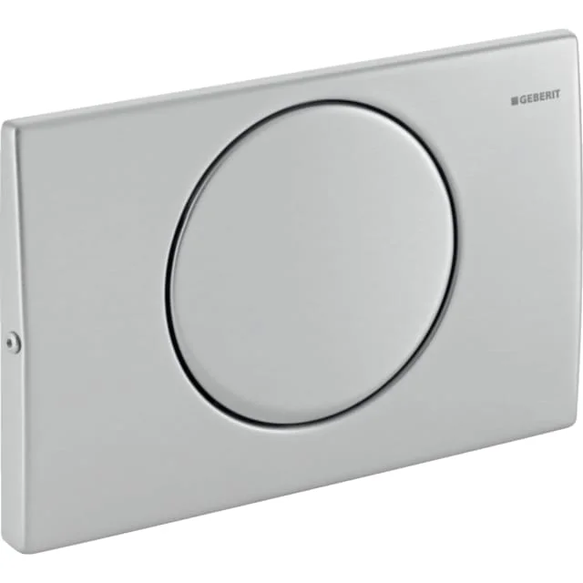 Geberit Delta 10 Round betjeningsplate, børstet rustfritt stål | 115.101.00.5 Geberit Delta 10 Round betjeningsplate, børstet rustfritt stål | 115.101.00.5