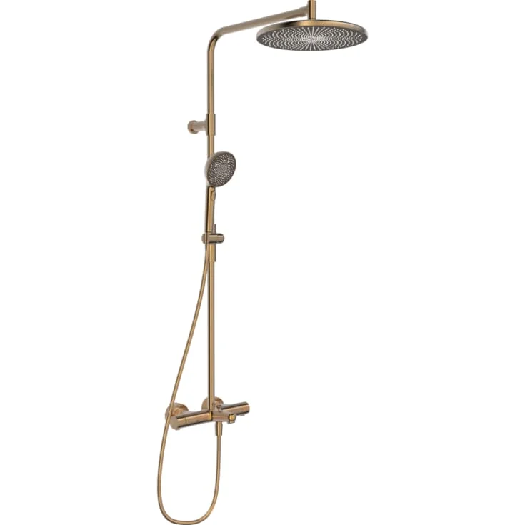 Oras Aurelia Rain badekarbatteri med dusjsett, bronse | 4793-81