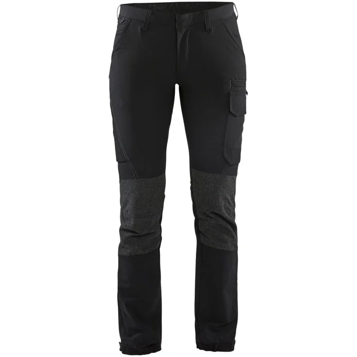 Blåkläder Workwear 7122 servicebukser med 4-veis stretch, dame, sort/grå, str. C38 | 7122-1645-9998_C38