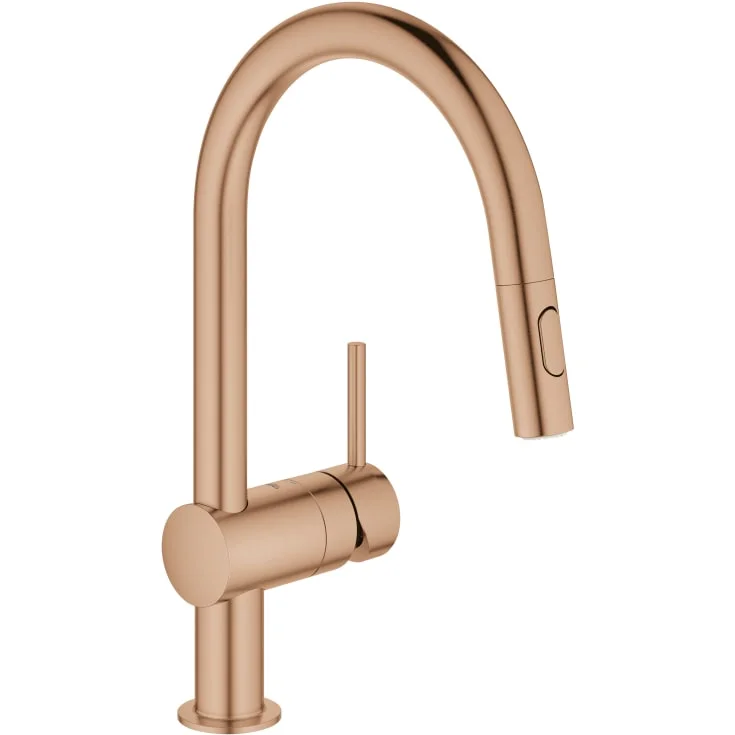 Grohe Minta kjøkkenarmatur, uttrekkbar tut, børstet kobber | 32321DL2