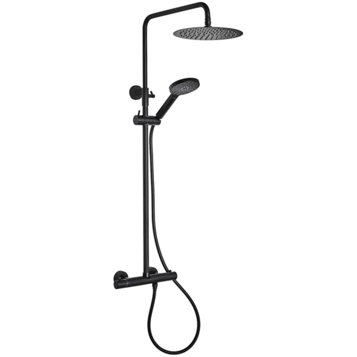 Hafa Fine dusjsett, Ø250 mm, sort matt | 1381848