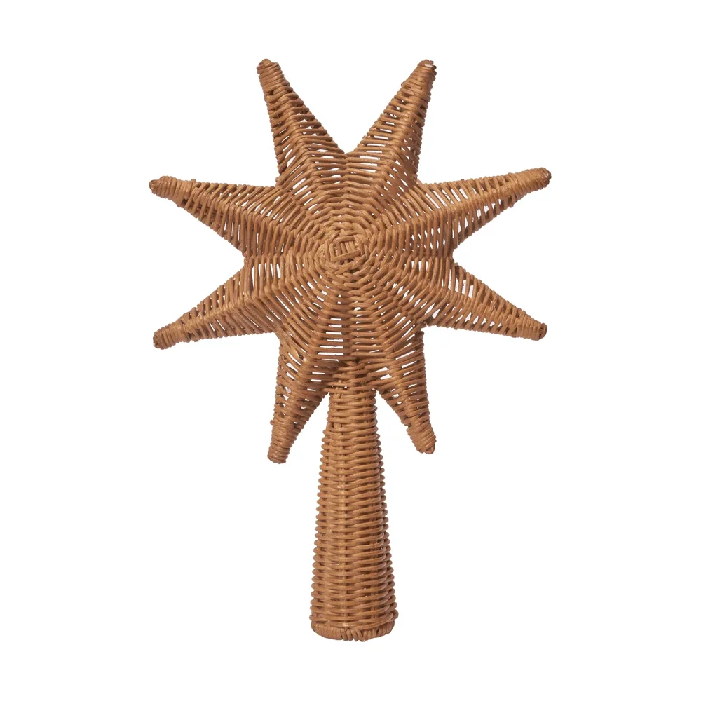 Rattan christmas tree top star juletrestjerne v:2508763