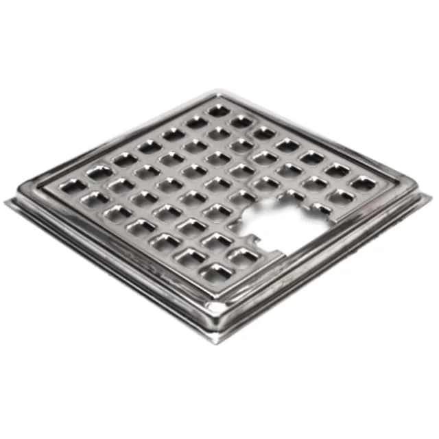 H.F. Hansen avløpsrist, rist og ramme, 136x136 mm, krom | HF1127