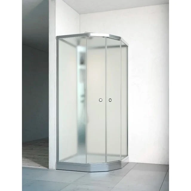 Macro Design Flow dusjkabinett med armatur, 81×91 cm, frostet glass, aluminium profil | DKFSIB89VICV Macro Design Flow dusjkabinett med armatur, 81×91 cm, frostet glass, aluminium profil | DKFSIB89VICV