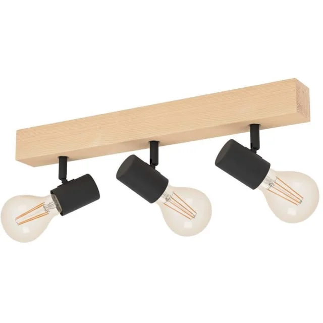 Eglo Townshend 3 spotlampe, 3 pærer, svart | 99479