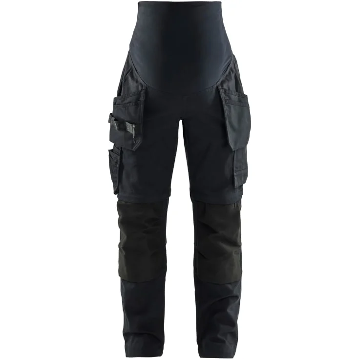 Blåkläder Workwear 7103 håndverkerbukser med 2-veis stretch, for gravide, sort, str. XS | 7103-1344-9900_XS