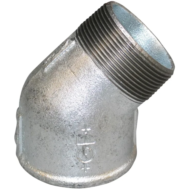 Galvanisert vinkel, muffe/nippel 1 1/2" - 45° | 770121208