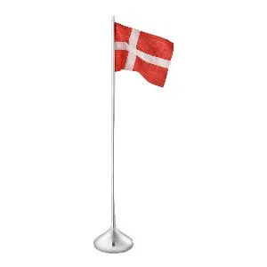 Bordflagg dansk H35 cm sølv v:4594378