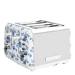 Brødrister 4-skiver China Rose blå/hvit v:4250912