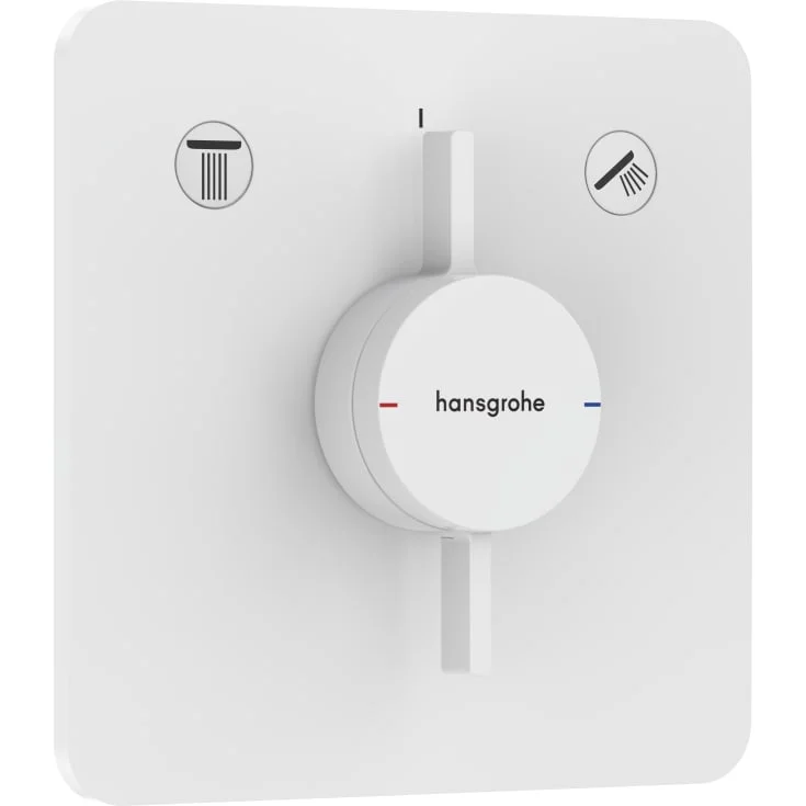 Hansgrohe DuoTurn Q dusjbatteri, med 2 uttak, matt hvit | 75414700 Hansgrohe DuoTurn Q dusjbatteri, med 2 uttak, matt hvit | 75414700