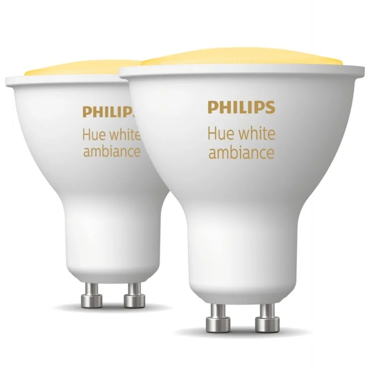 Philips Hue White Ambiance GU10 spotpære, 2-pk | 929003666702