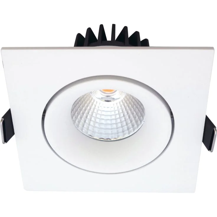 Nordtronic Velia Tilt downlight, 10,9W/3000K, LED, firkantet, matt hvit | 31121033