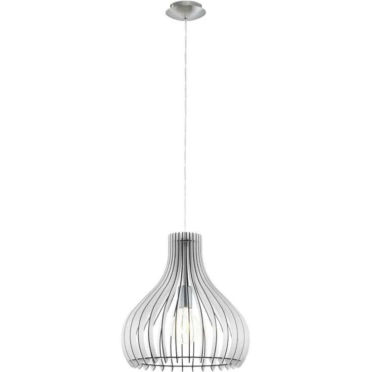 Eglo Tindori pendellampe, børstet stål, Ø38 cm | 96257