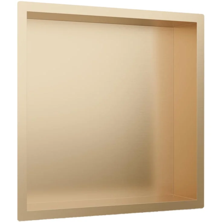 Scandtap Style dusjhylle, 33x33 cm, børstet messing | 15141