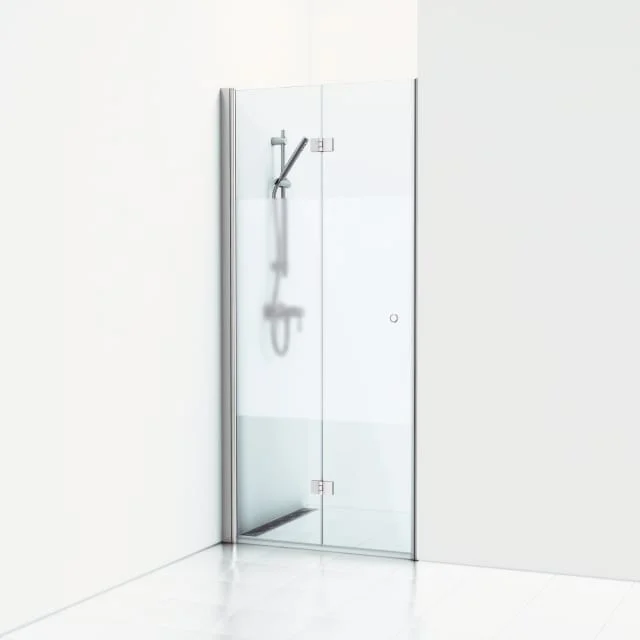 Svedbergs Skoga dusjnisje, foldedør, 90 cm, halvfrostet glass, alu blank profil | 61509490