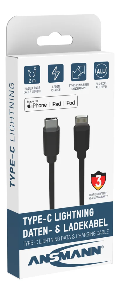 Ladekabel USB-C til lightning 2m v:5480630 Ladekabel USB-C til lightning 2m v:5480630