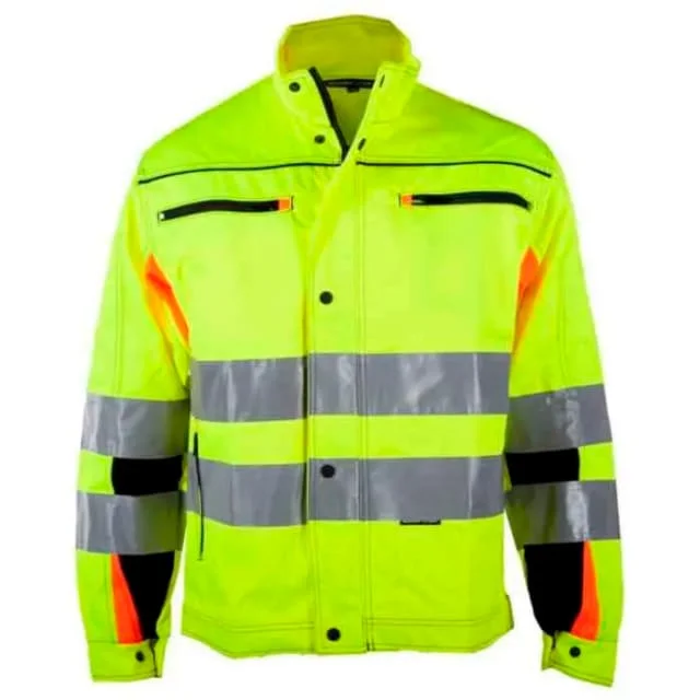 Bekken & Strøm Bergset arbeidsjakke, HiVis kl.3, unisex, str. 62, gul/sort | 646568 Bekken & Strøm Bergset arbeidsjakke, HiVis kl.3, unisex, str. 62, gul/sort | 646568