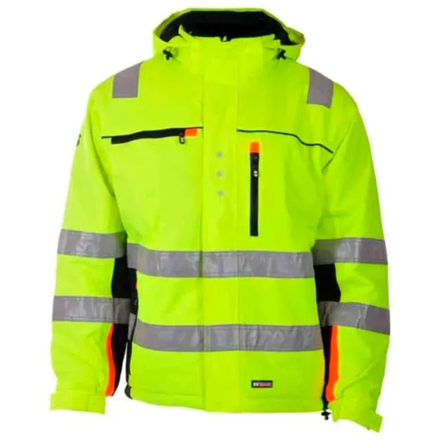 Bekken & Strøm Bergset vinterjakke, HiVis kl.3, unisex, str. 4XL, gul/sort | 647125 Bekken & Strøm Bergset vinterjakke, HiVis kl.3, unisex, str. 4XL, gul/sort | 647125