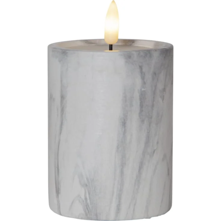 12 stk Star Trading Flamme Marble LED blokklys, batteri | 064-17 12 stk Star Trading Flamme Marble LED blokklys, batteri | 064-17