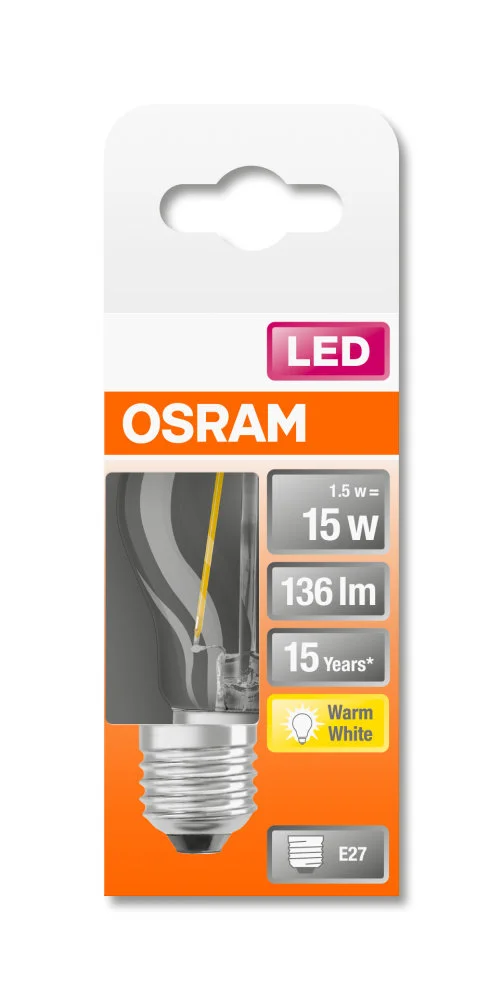 LED Classic P 15 1.5W 2700K klar E27 v:2603619
