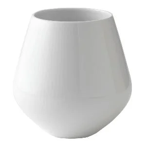 Hvit Riflet vase 15 cm v:2341526