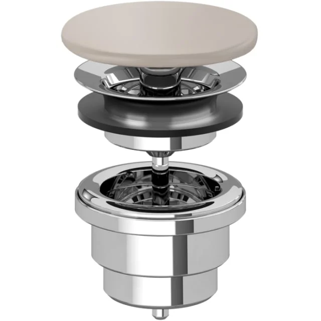 Villeroy & Boch bunnventil, ikke lukkbar, matt beige | 680800AM