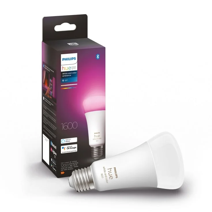 Philips Hue White Color Ambiance E27 standardpære, 2000K-6500K, 13,5W | 929003853601