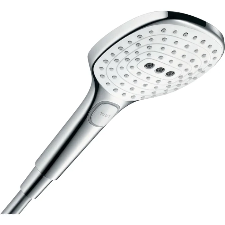 Hansgrohe Raindance Select E 120 hånddusj, vannbesparende, krom/hvit | 26521400