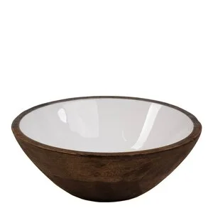 Bolle mangotre 20,4 cm rustic brown/hvit v:3227680