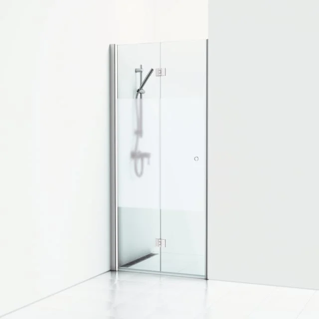 Svedbergs Skoga dusjnisje, foldedør, 100 cm, halvfrostet glass, alu matt profil | 61509310