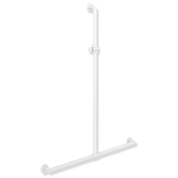 Hewi 900 T støttehåndtak/dusjstang, 118,5x125 cm, matt hvit | 900.35.40260 AS