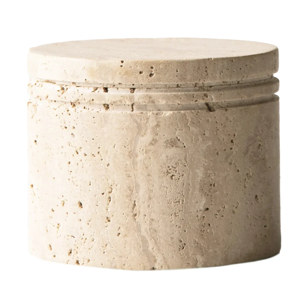 Travertine boks med lokk v:8060899