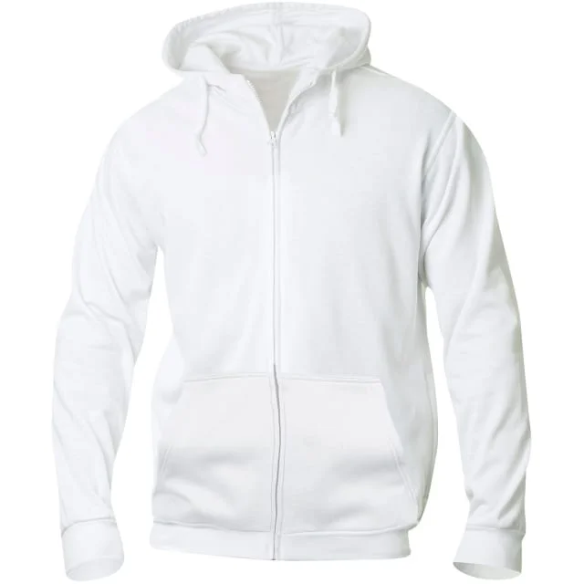 Clique Basic hettegenser med glidelås, hvit, str. XL | 021034-00_XL Clique Basic hettegenser med glidelås, hvit, str. XL | 021034-00_XL