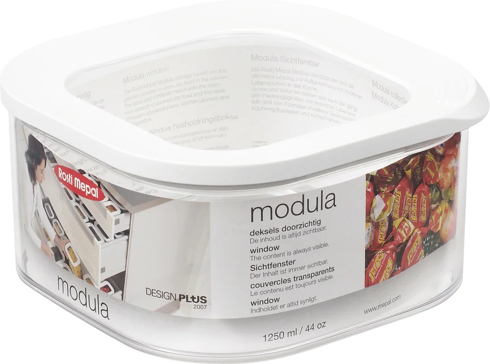 Husholdningsboks Modula klar Square 1,25l v:8663426 Husholdningsboks Modula klar Square 1,25l v:8663426