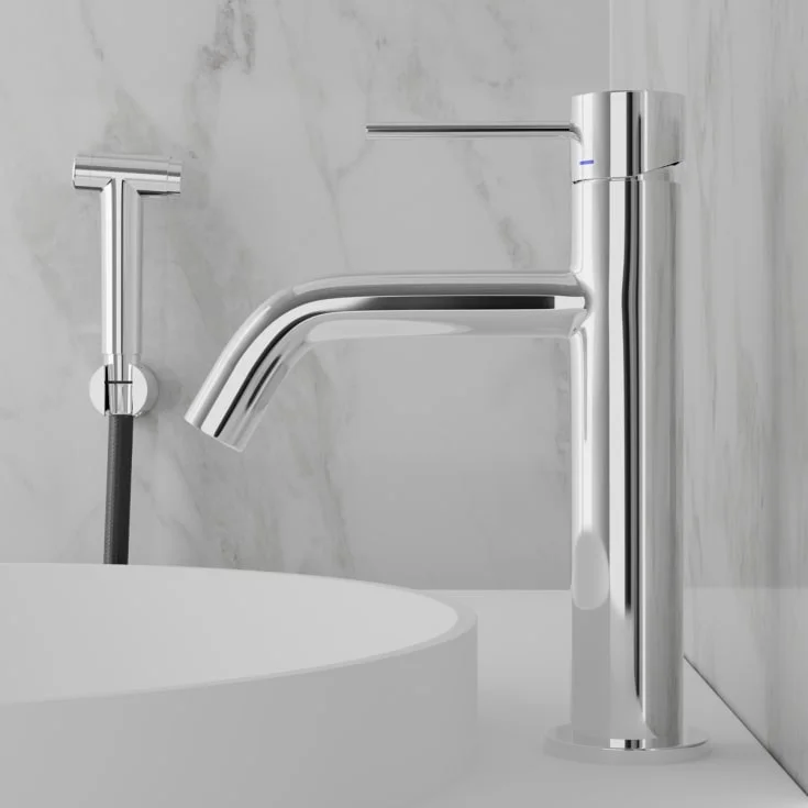Scandtap Voyage B servantbatteri med sidedusj, uten bunnventil, krom | 10299