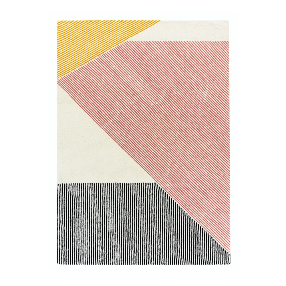 Stripes ullteppe rosa v:7300079